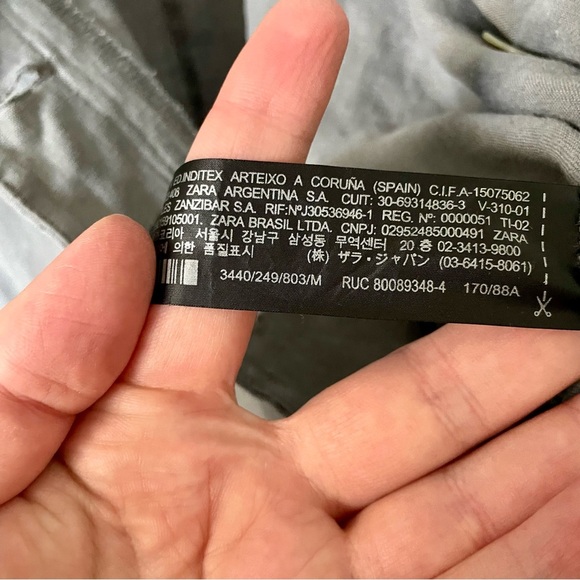 Zara Jumpsuit Women's Large Gray Linen Long Boilersuit Minimalist Lagenlook Grey - Picture 9 of 9